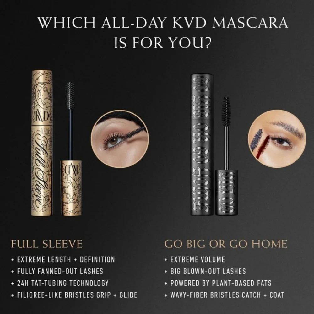 KVD FULL SLEEVE LONG + DEFINED TUBING MASCARA.